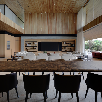 Georgia Albuquerque firmó un proyecto de arquitectura interior y decoración para una casa de campo en Fazenda Boa Vista