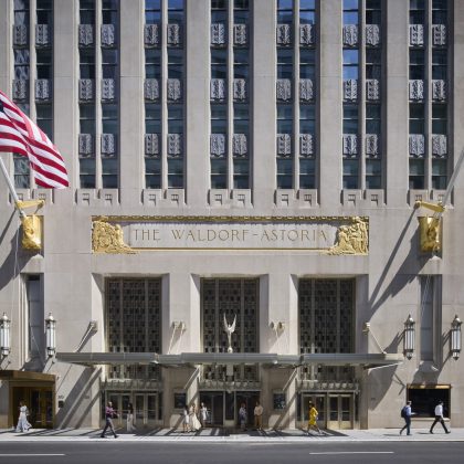 Waldorf Astoria Nueva York, ícono del Art Déco transformado por SOM, reabre todos sus espacios públicos